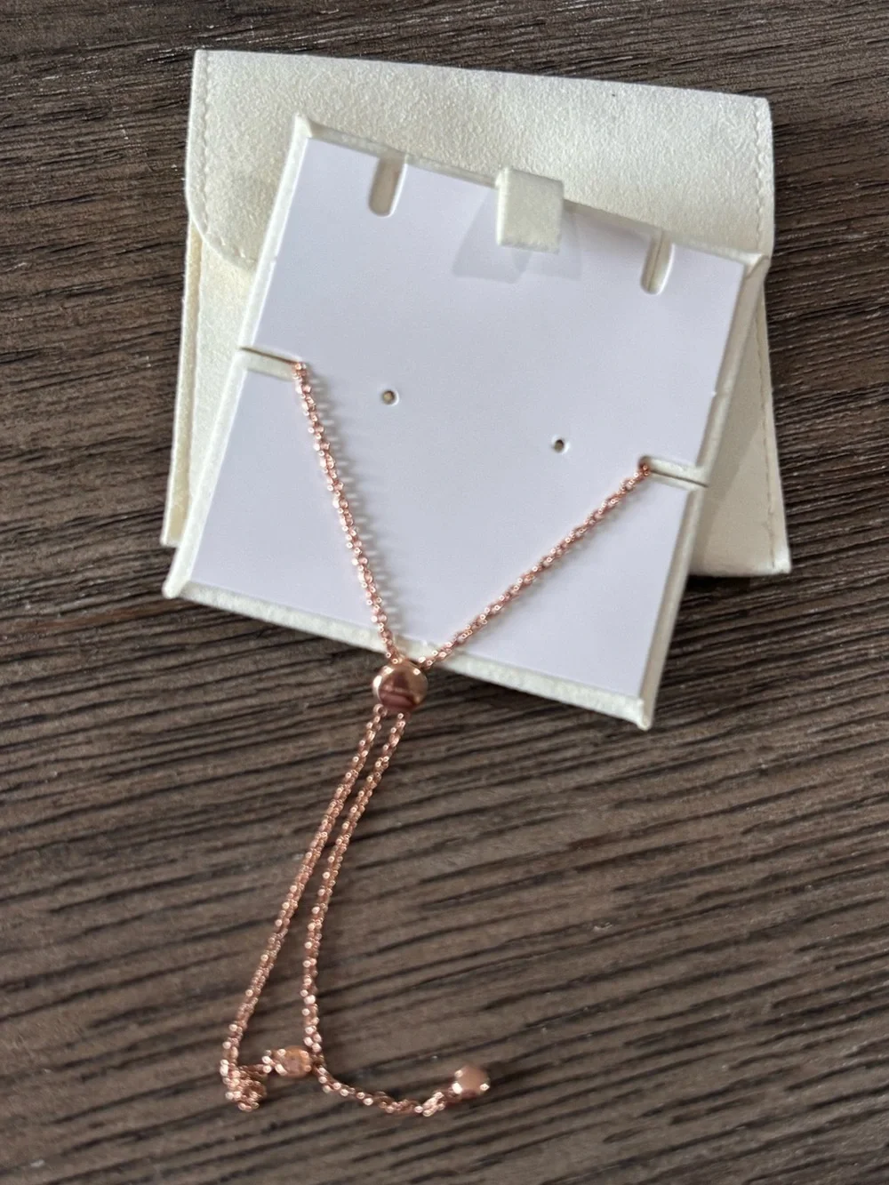 Coach Rose Gold Open Circle Slider Bracelet Crystal F67072 NWOT